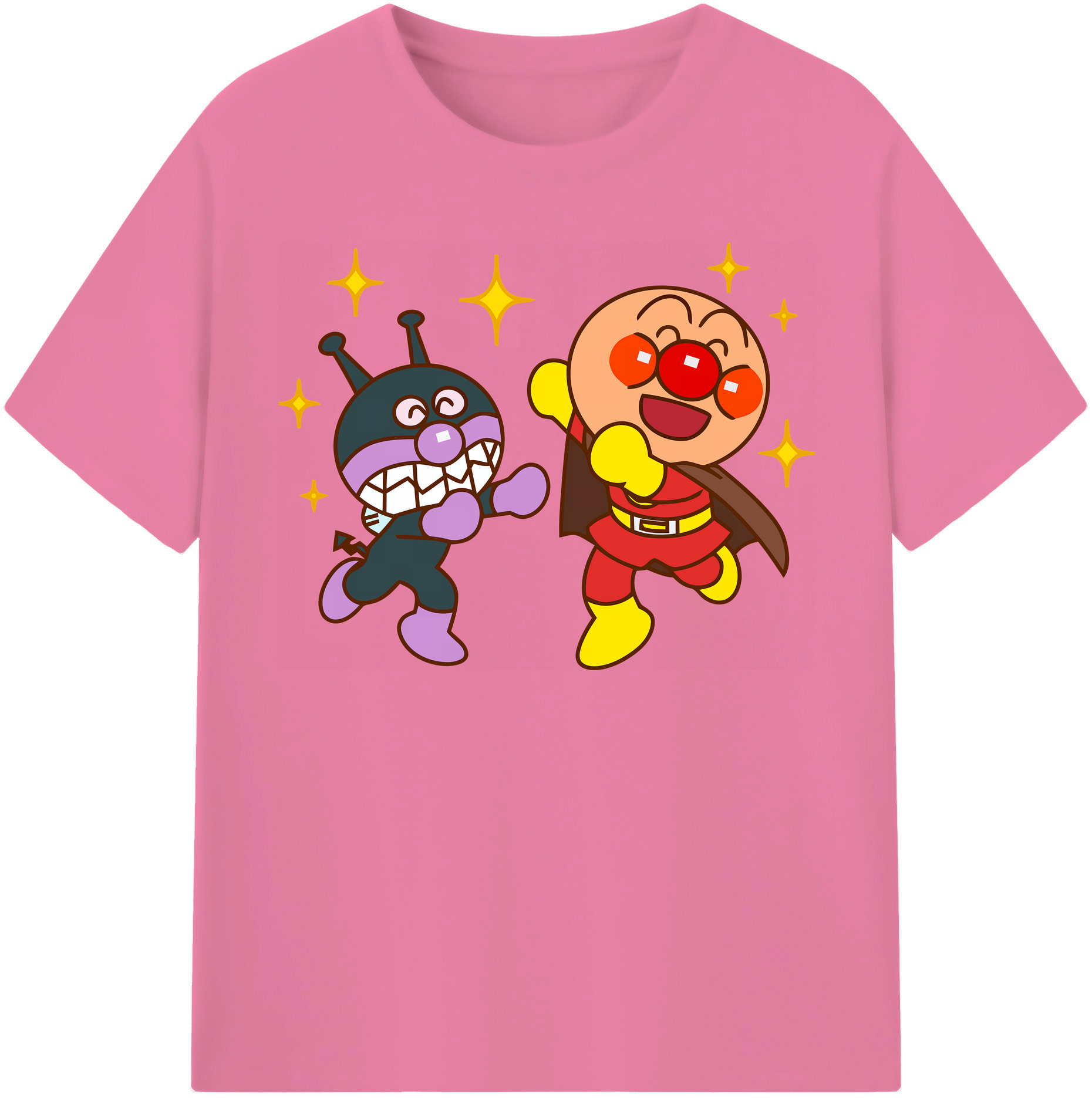 （画像用） アンパンマン Anpanman 綿100％半袖Tシャツ（フロントプリント）